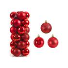 Kit 20 Bolas De Natal Enfeite Decoração Natalina Misto 6cm