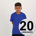 Kit 20 Camisetas Dras Basica Juvenil Royal