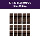 Kit 20 Eletrodo de Silicone Condutivo 5cm x 3cm