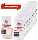 Kit 20 Esponja Mágica Limpa Vidros Tira Mancha Original Bucha Melamina Desengordura Limpeza