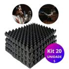 Kit 20 Espumas Acústicas p/ Abafar Som Ruídos e Reverb