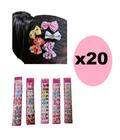 Kit 20 Laços pequenos Infantil c/ Presilha Estampas sortidas