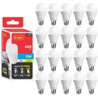 Kit 20 Lâmpada Led Bulbo A60 15W E27 3000K Luz Branca