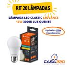 Kit 20 Lâmpadas Led 17W E27 3.000K Luz Quente Bivolt Ledvance