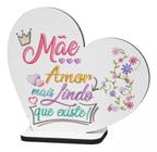 Kit 20 Lembranças Dia Das Mães Mdf Coração Frase 8cmx8,7cm