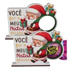 Kit 20 Lembrancinhas Porta Bombom Papai Noel Feliz Natal Mdf