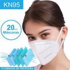 Kit 20 - Máscara KN95 - proteção hospitalar N95 - Anvisa