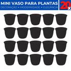 Kit 20 Mini Vaso Plástico Plantas Suculentas Cacto Jardim - Plas Tutti