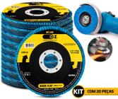 Kit 20 Pçs Disco Lixa Flap 4.1/2 P/ Zircônio Metal/madeira - BSD COMERCIO DE ELETRONICOS S.A. SC