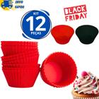 Kit 20 Peças Forma de Cupcake Silicone Muffin Forminha Tortinhas Mini Tortas Resistente Ao Calor