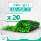 KIT 20 Placa de Buchinho 60x40 Tipo Eucalipto - Grama Artificial para Muro Ingles / Jardim Vertical - Magna Home