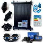 Kit 20 Placas Coletoras 4mt - Aquecedor Solar Piscinas com 24m² / 33.500 Litros + Controlador de Temperatura e Válvulas - Ts Solar