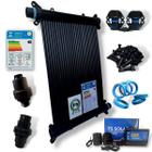 Kit 20 Placas Coletoras 4mt - Aquecedor Solar Piscinas com 24m² / 33.500 Litros + Controlador de Temperatura e Válvulas - Ts Solar