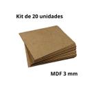 Kit 20 Placas Mdf Cru 3mm P/ Quadros E Artesanato