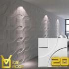 Kit 20 Placas Painel Decorativo 3d Revestimento Alto Relevo