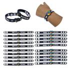 Kit 20 pulseiras emborrachada 22cm com regulagem pai e mãe de autista identificação autismo