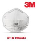 Kit 20 Respirador 3m 8801 Marceneiro Branca Proteção Pff2