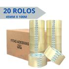 Kit 20 rolos de fitas adesivas transparentes 45mm x 100m