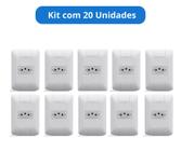 Kit 20 Tomadas Simples 2P+T Aria 10A 250V Branco TRAMONTINA