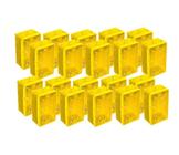 Kit 20 Un Caixas De Luz Embutir 4X2 Parede Amarela Tigre