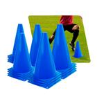 Kit 20 Unidades Cones Agilidade 23cm Pista E Campo - Azul