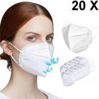 Kit 20 Unidades Mascara Descartável KN95 Proteção Facial Confortável - CHN