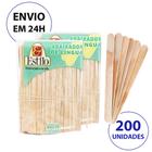 Kit 200 unidades Espátula palito depilação madeira para cera - Estilo