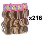 kit 216 Elásticos Preto Xuxinha Para Cabelo Infantil