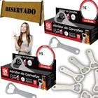 Kit 24 Abridor De Garrafa Boteco Bar Cerveja Inox Reforçado + Placa Mesa Reservado