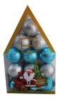 Kit 24 Bolinhas De Natal Casinha Bolas Enfeite Arvore Decora