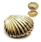 Kit 24 Conchas Marinha Sereia Pérola Branca / Dourado Lembrancinha Decoração