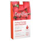 Kit 24 Cx Depilflax Folha Pronta Depilação Corporal Morango