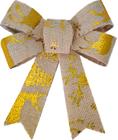Kit 24 Enfeite Árvore Natal Laço Lacinho Dourado 13cm
