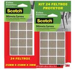 Kit 24 Feltro Protetor Para 6 Cadeira Anti Risco Anti Ruído