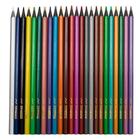 Kit 24 lápis de cor sextavado eco para material escolar