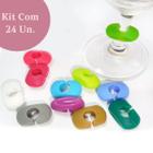 Kit 24 Marcadores Copo, Taças De Vinhos Pingente Silicone