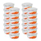 Kit 24 Pote Vidro Hermético Mantimentos Tampa 4 Travas 400ml