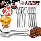 Kit 24 Talher Em Inox de Sobremesa Garfo e Colher Para Doces Salgados Sorvete Cozinha Restaurante