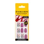 Kit 24 Unhas Autoadesivas Modelo Almond Natural Marco Boni