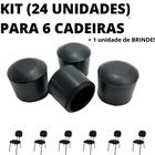 Kit 24 Unidades Sapata Ponteira Protetor Borracha 6 Cadeiras 3,8cm 1.1/2 Pol
