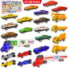 Kit 25 Carrinhos Em Miniaturas Carro De Brinquedo Infantil F114
