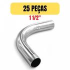 Kit 25 curva galvanizada para eletroduto 1 1/2 x 90