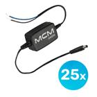 Kit 25 Fontes 12v 1a P4 Sem Tomada Mcm Garra Com Proteção Cftv Nf