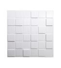 Kit 25 Placas Revestimento De Parede Pvc 3D Pixels Branco - Papel De Parede