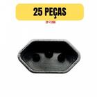 Kit 25 plugue tomada femea 2p+t 20a padrao preto extencao