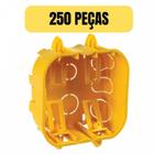 Kit 250 caixa de luz plastica drywall 4x4 gesso cemar antichama