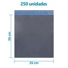 Kit 250 Envelopes de Segurança 26x36 Cinza E-Commerce - K&M Embalagens