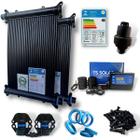 Kit 28 Placas Coletoras 4mt - Aquecedor Solar Piscinas com 33,5m² / 47.000 Litros + Controlador de Temperatura e Válvula - Ts Solar