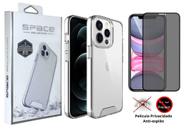 Kit 2em1 Compatível Com iPhone 11/11 Pro/ 11 Pro Max - Capa Space + Película de Vidro 3D Anti-Espião