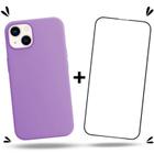 Kit 2em1 Compatível Com iPhone 14 Plus - Capa Capinha Case + Película De Vidro 3D Full Cover